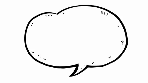 Animation Blank empty speech bubbles on white background Video stock 101656862