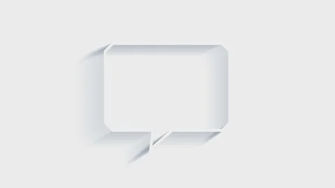 An Animation of a Blank empty speech bubbles on white background Stockbeeldmateriaal 153793854