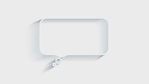 An Animation of a Blank empty speech bubbles on white background Vídeos de archivo 153795099
