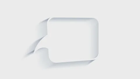 An Animation of a Blank empty speech bubbles on white background Видео 153796622