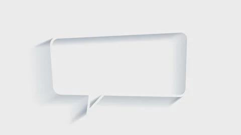 An Animation of a Blank empty speech bubbles on white background Видео 153797287