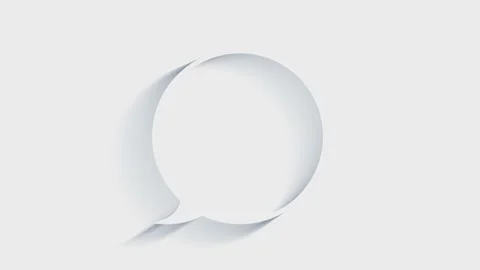 An Animation of a Blank empty speech bubbles on white background Vídeos de archivo 153798331