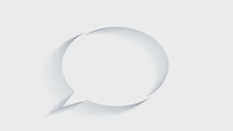 An Animation of a Blank empty speech bubbles on white background Stock Footage 153798696