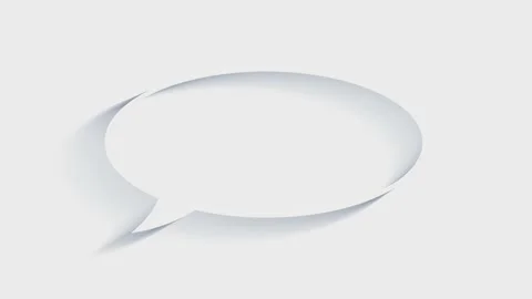 An Animation of a Blank empty speech bubbles on white background Stock-Footage 153798797