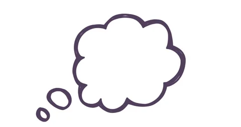 Animation. Blank speech bubble with space for writting text, on transperent Stockbeeldmateriaal 135666632