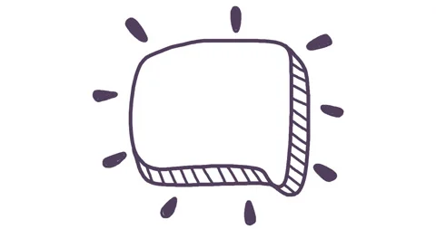 Animation. Blank speech bubble with space for writting text, on transperent Stockbeeldmateriaal 135666717