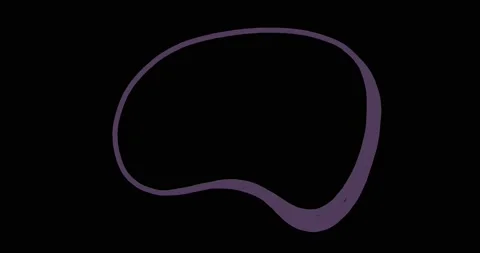 Animation. Blank speech bubble with space for writting text, on transperent Stockbeeldmateriaal 136088020