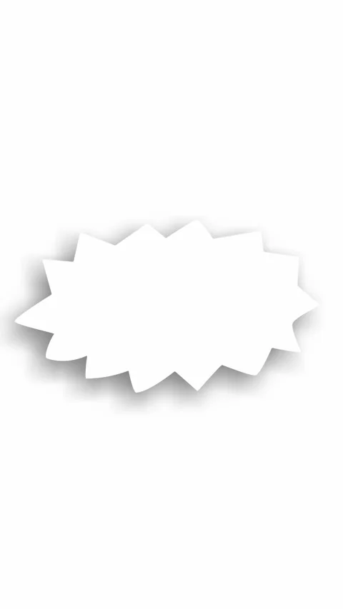 Animation. Blank speech bubble with space for writing text, on white background. Stock Footage 319782113