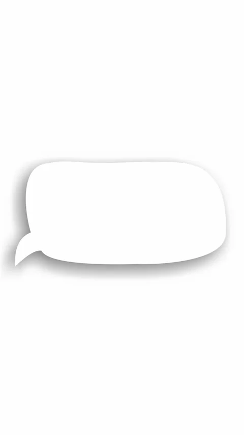 Animation. Blank speech bubble with space for writing text, on white background. Video stock 319902116