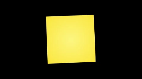 Animation of blank yellow sticky note on black background. 库存影片 345475235