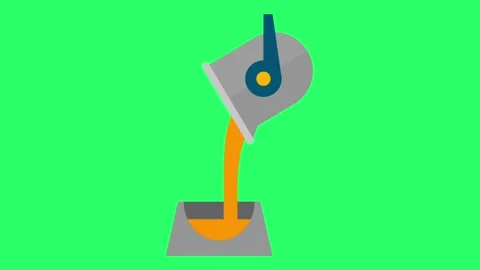 Animation blast furnace isolate on green background. Stock Footage 263169257