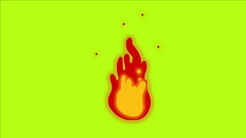 Animation of a blazing fire effect. Perfect for cartoon videos, film elements Stock Footage 273276611