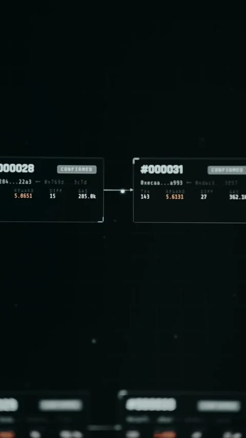 Animation of blockchain ledger blocks Vídeo Stock 332893684
