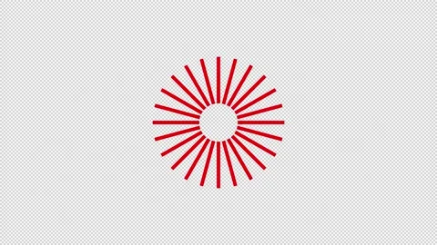 Animation of blocks and circular motion graphics in red Video stock 235294886