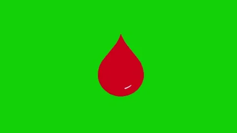 Animation on blood on green background 库存影片 333561052