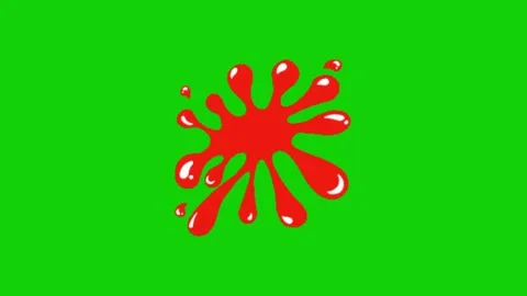 Animation on blood on green background 库存影片 333561070