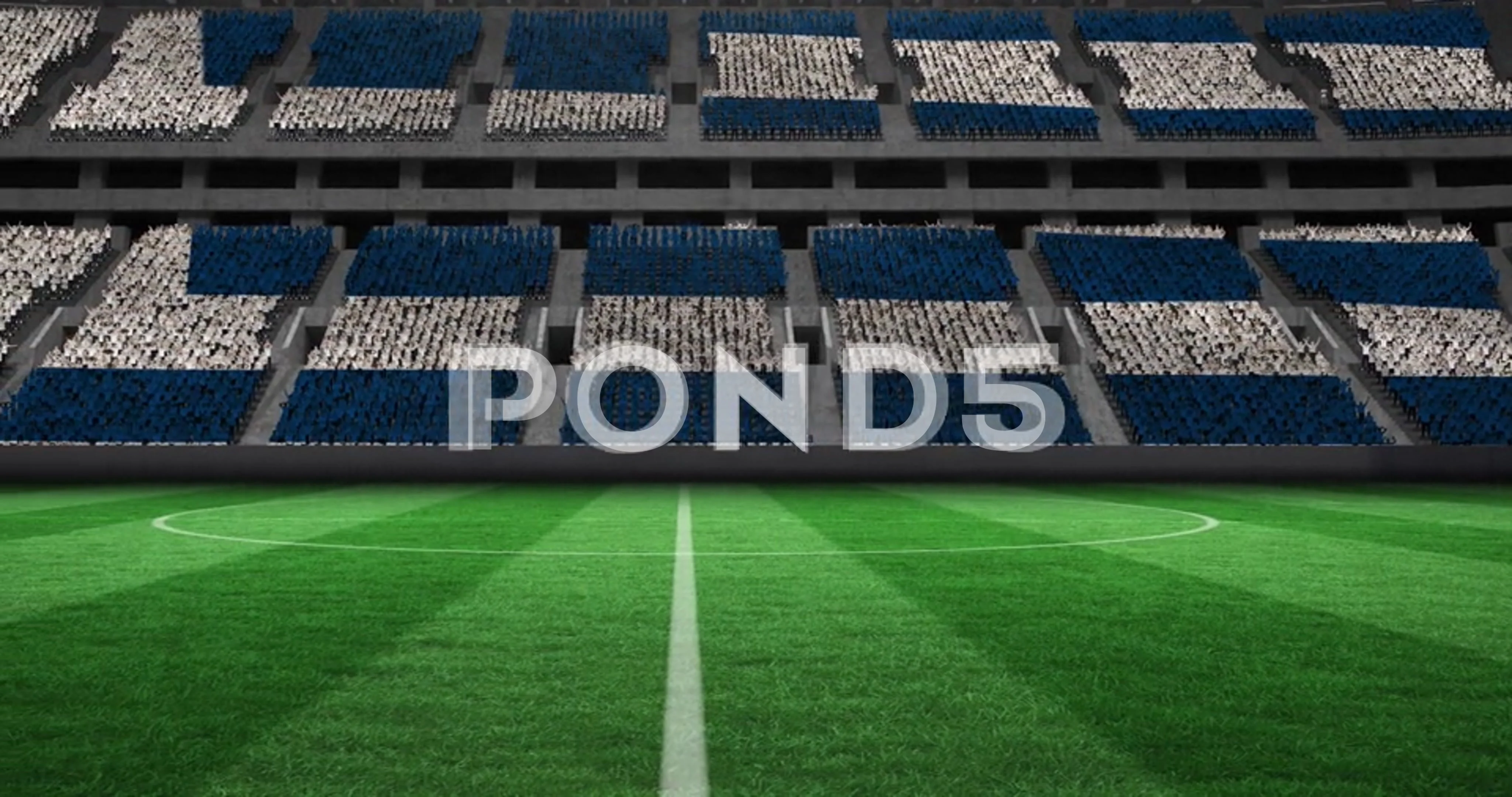 Animation of blue and white stands on em... | Stock Video | Pond5