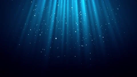 Animation Blue background with rays and sparkles on black background. Loop Stock Footage 288835312