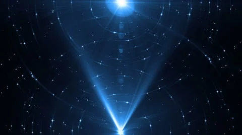 Animation blue background with rays in space. Video stock 62414589