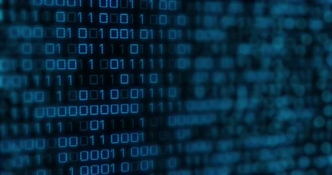Animation of blue binary code changing on black background Vídeos de archivo 191242820