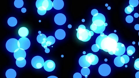 Animation of blue, bubbles, bokeh effect. Stock Footage 201701225