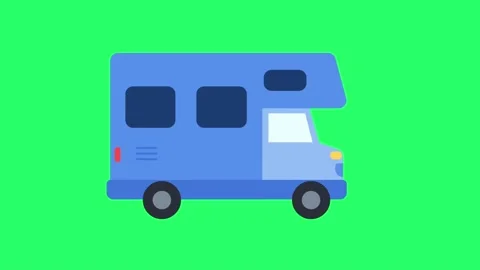 Animation blue car isolate on green screen. Stock Footage 232359944