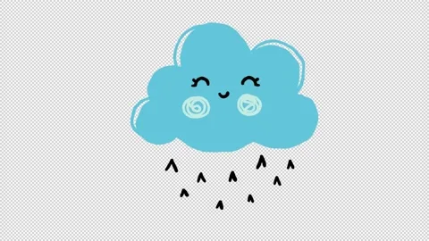 Animation with a blue cloud Stock Footage 146541922