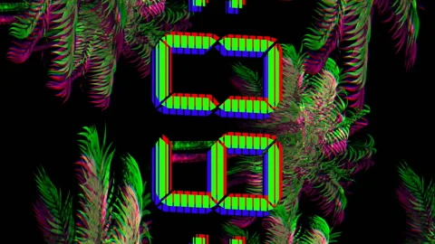 Animation of blue digital clock timer ch... | Stock Video | Pond5