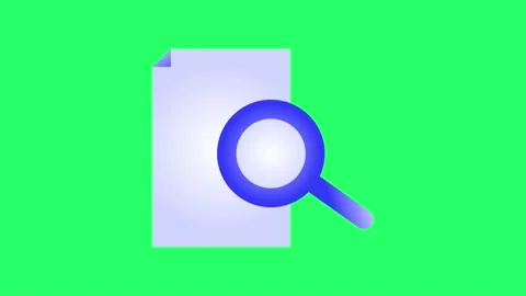Animation blue file icon infographic object on green screen. Stock Footage 235875674