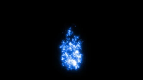 Animation blue flame with black backgrou... | Stock Video | Pond5
