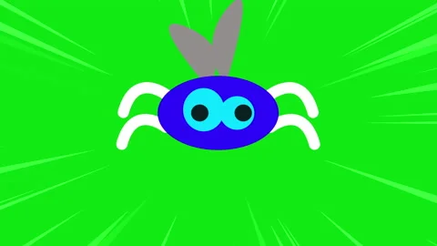 Animation of a blue fly Stock Footage 130468410