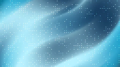 Animation Blue gradient background with waves and scattered white dot sparkles Stock Footage 320298598