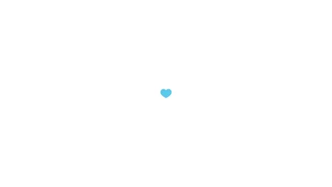 Animation of the blue  heart through the screen. Wedding footage. Stock Footage 111392772