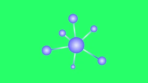 Animation blue icon infographic object on green screen. Stock Footage 235875631