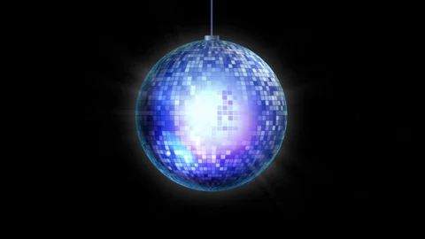 Animation blue light ball from above on black background.  Stock Footage 128628126
