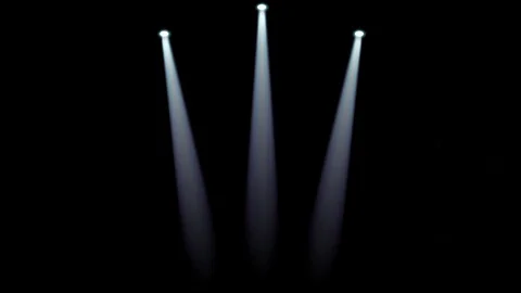 Animation blue light beam from above on black background.  Stock Footage 128628103