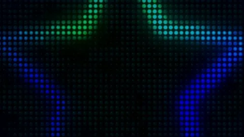 Animation blue light star shape on black background.  Stock Footage 201837942