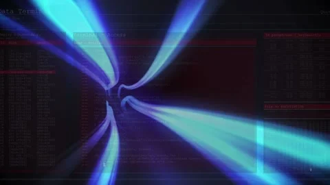 Animation of blue lines moving fast in b... | Stock Video | Pond5