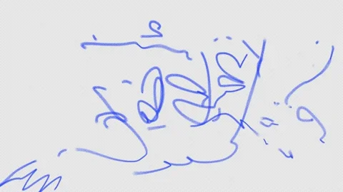 Animation of blue lines on a white screen. Stock Footage 200924880