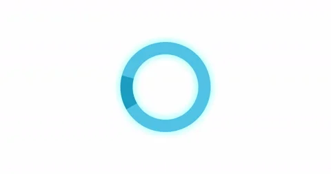 Animation blue loading bar on white screen. Preloader rotating interface Stock Footage 112251695