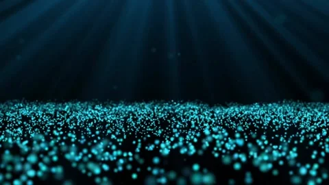 Animation blue neon light network wave background. Stock Footage 277864231