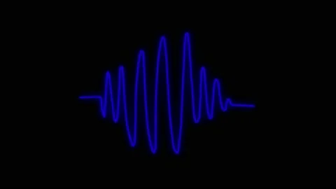 Animation blue neon light sound wave effect isolate. Stock Footage 172918448
