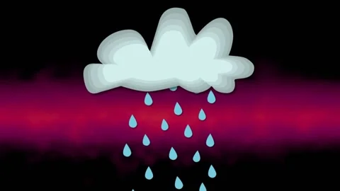 Animation of blue raindrops falling from... | Stock Video | Pond5
