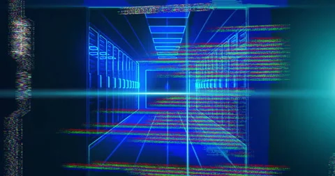 Animation of blue scanner beams and rota... | Stock Video | Pond5