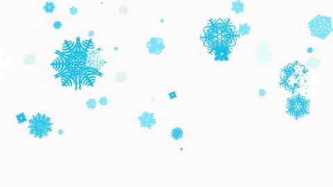 Animation of blue snowflakes on a white background. 库存影片 145248806