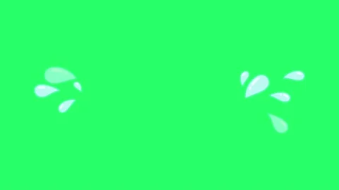 Animation blue tear on green background. Stock Footage 203160894