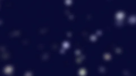 Animation of blurred glowing lights on a dark blue background, soft bokeh e.. Stock Footage 317691935