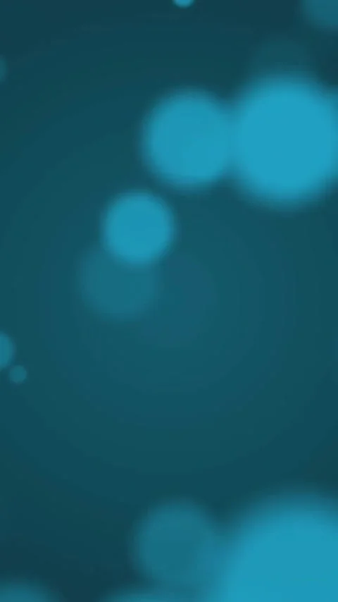 Animation of bokeh blue light spots advancing over dark blue background Stock Footage 320444315