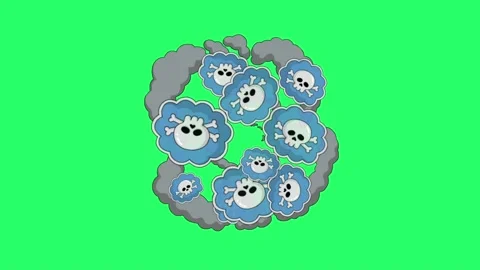 Animation boom effect isolate Stock Footage 171317393