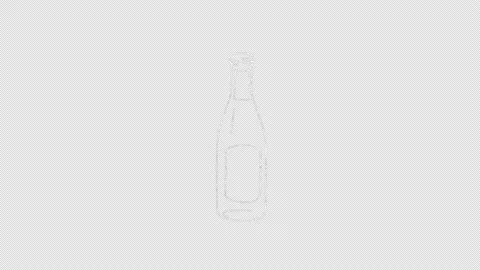 Animation of Bottle drawn with chalk. Stock Footage 171012522